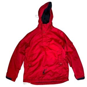 Y2K Vintage GAP men’s oversized red hooded pullover Jacket size small